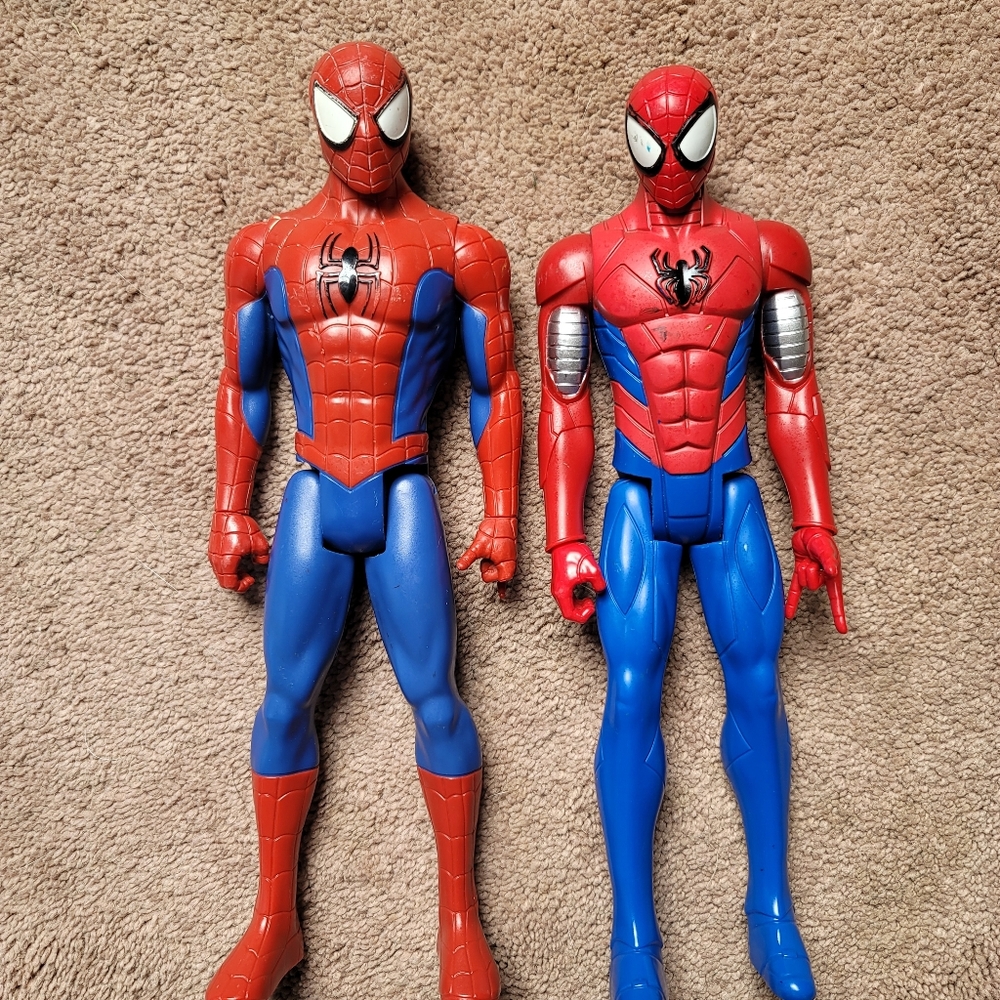 Two Spiderman Action Figures